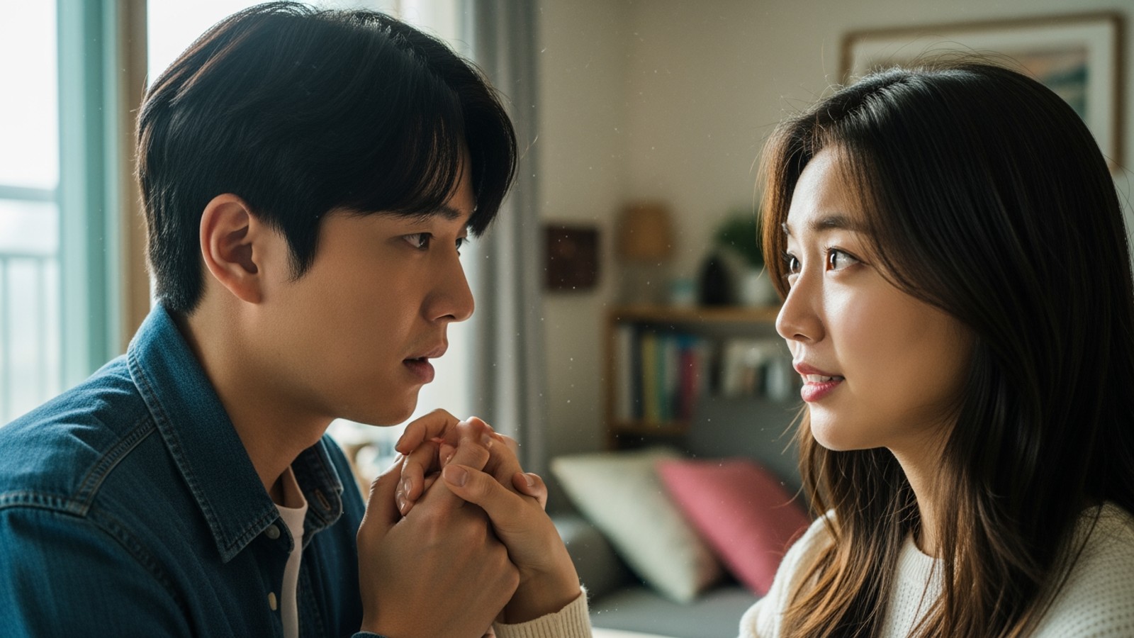 AI 생성 이미지 · [첫인상] 'Our Sticky Love' 1화: 기억상실 검사X