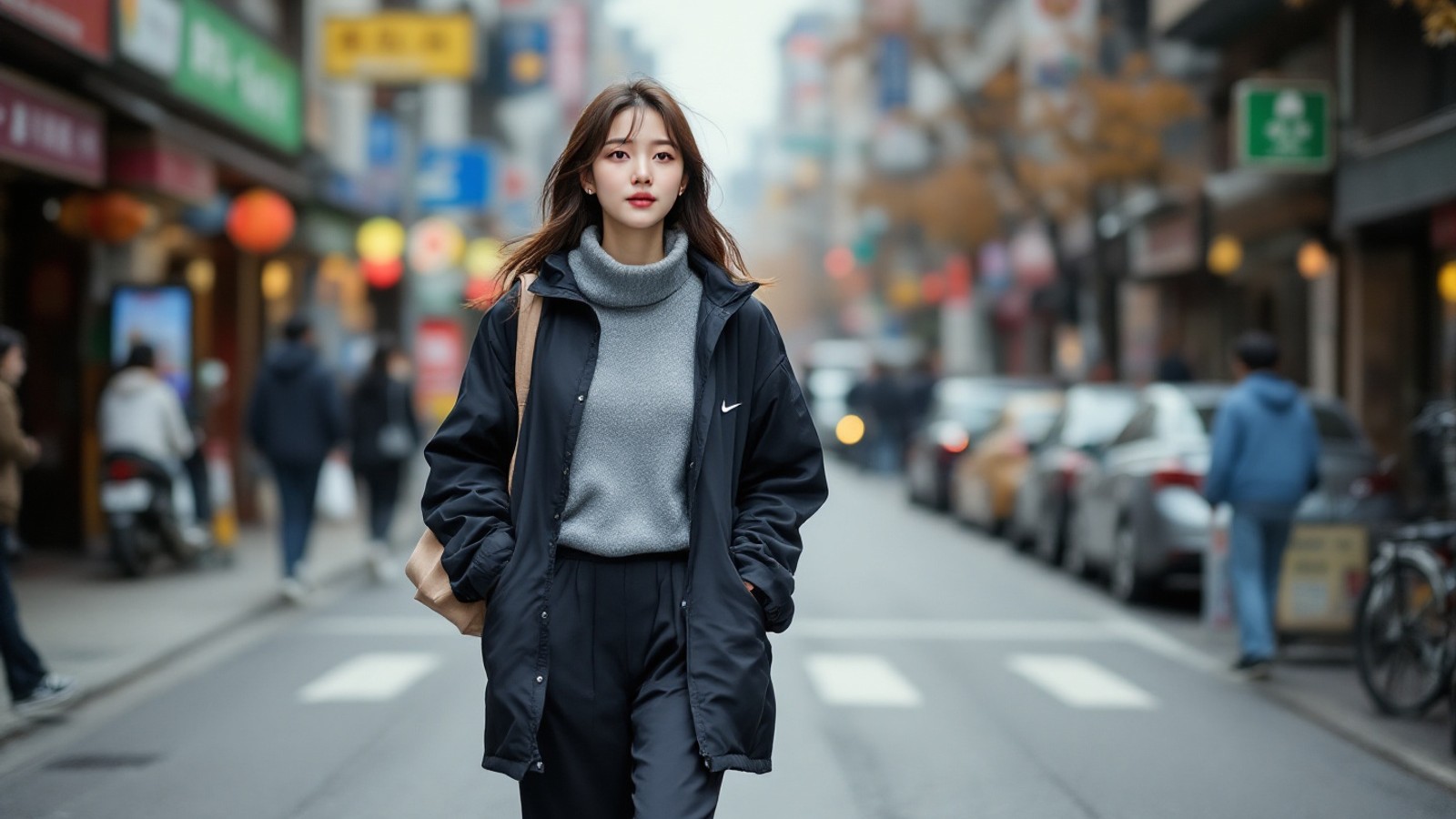 AI 생성 이미지 · [2026 가을] 서울 스트릿 패션: 예측불가 날씨 속 스타일링