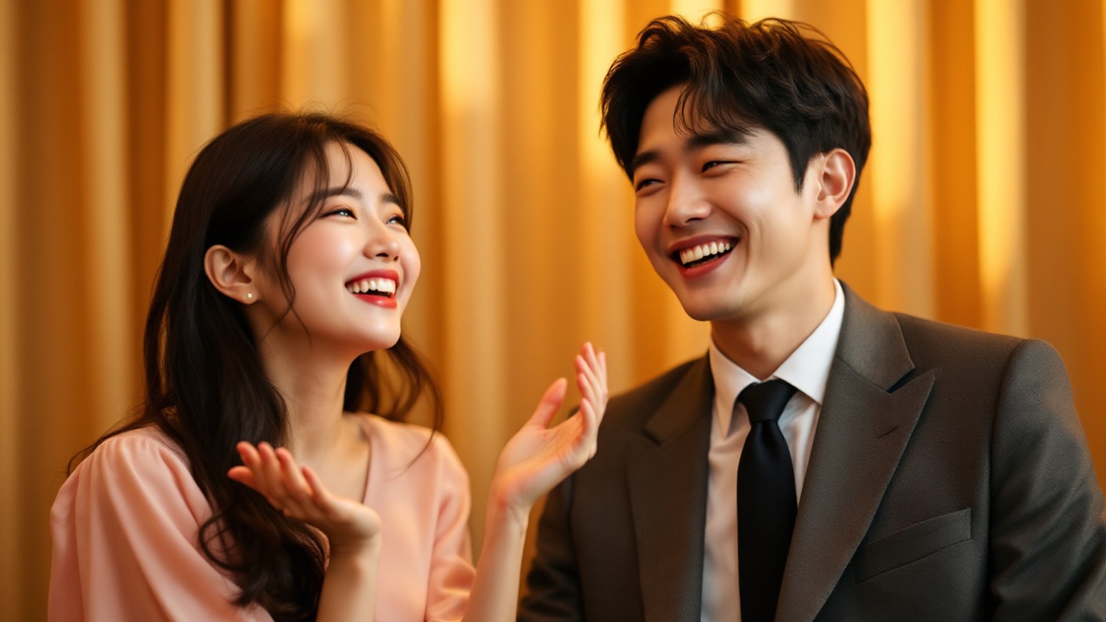 AI 생성 이미지 · [백일의 거짓말] 박진영X김유정, '케미 1000점' 비결은?