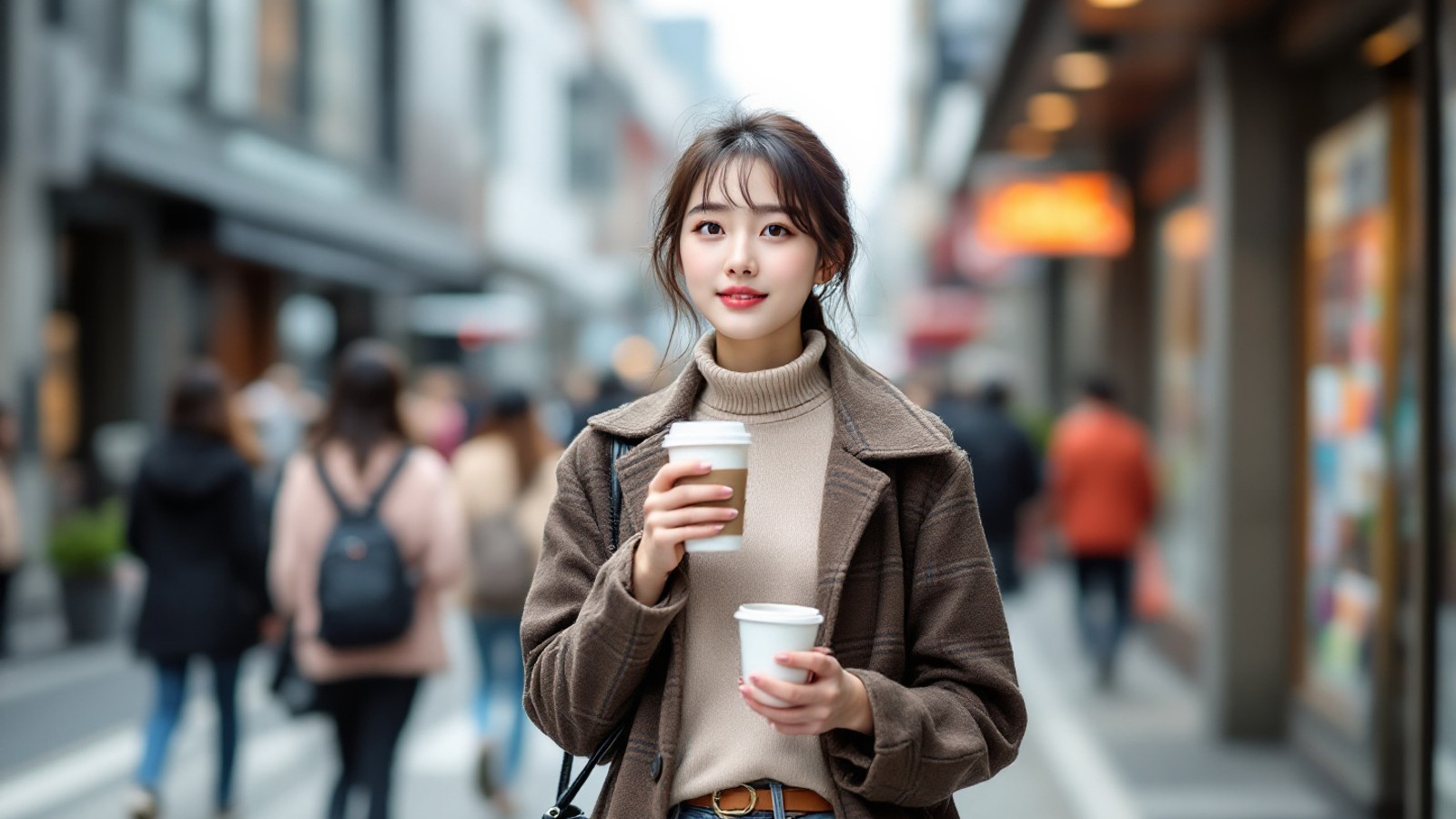 AI 생성 이미지 · [K-스타일] 가을/겨울 필수템: 레트로 트위드, 니트, 스웨트셔