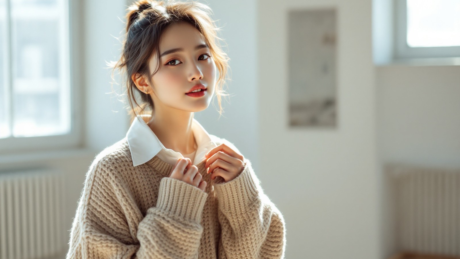 AI 생성 이미지 · [K-패션&뷰티] 2026 F/W 핵심 아이템: 레이어드 셔츠와