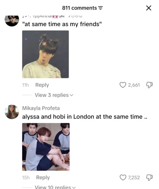 原文附圖:J-Hope與Alyssa Santos相關討論畫面。