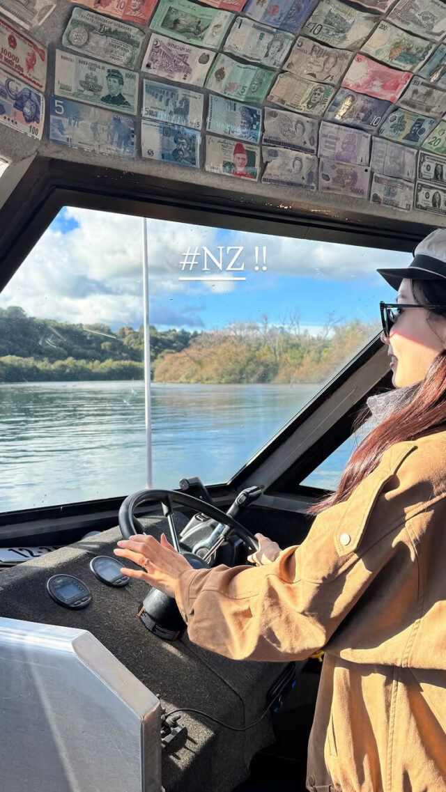 Linzy 以「#NZ」標籤分享蜜月近況。