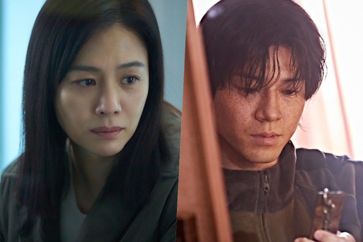 김현주와 배현성의 드라마 장면.