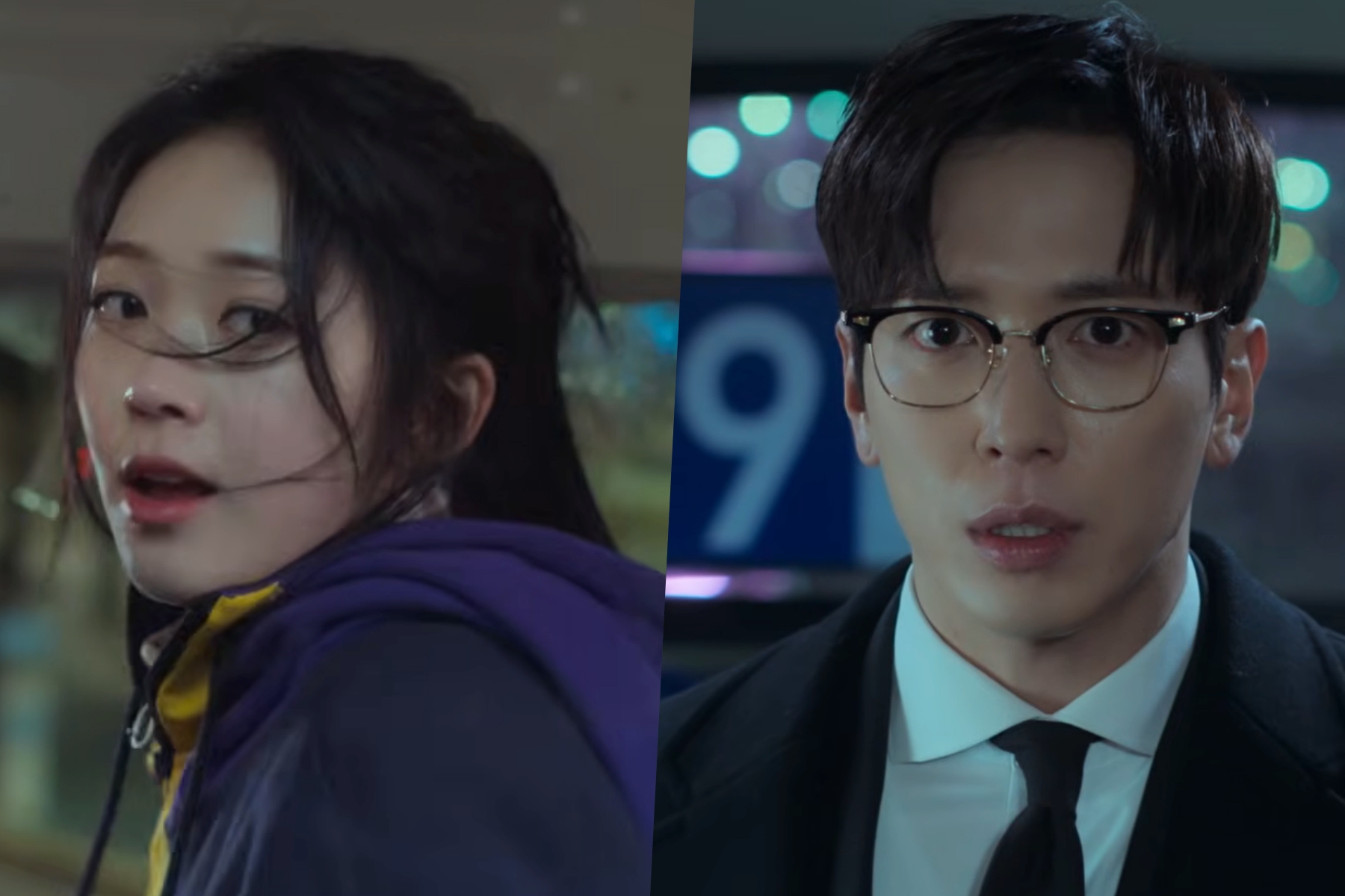드라마 '오! 마이 가드'의 정용화와 홍승희 모습.